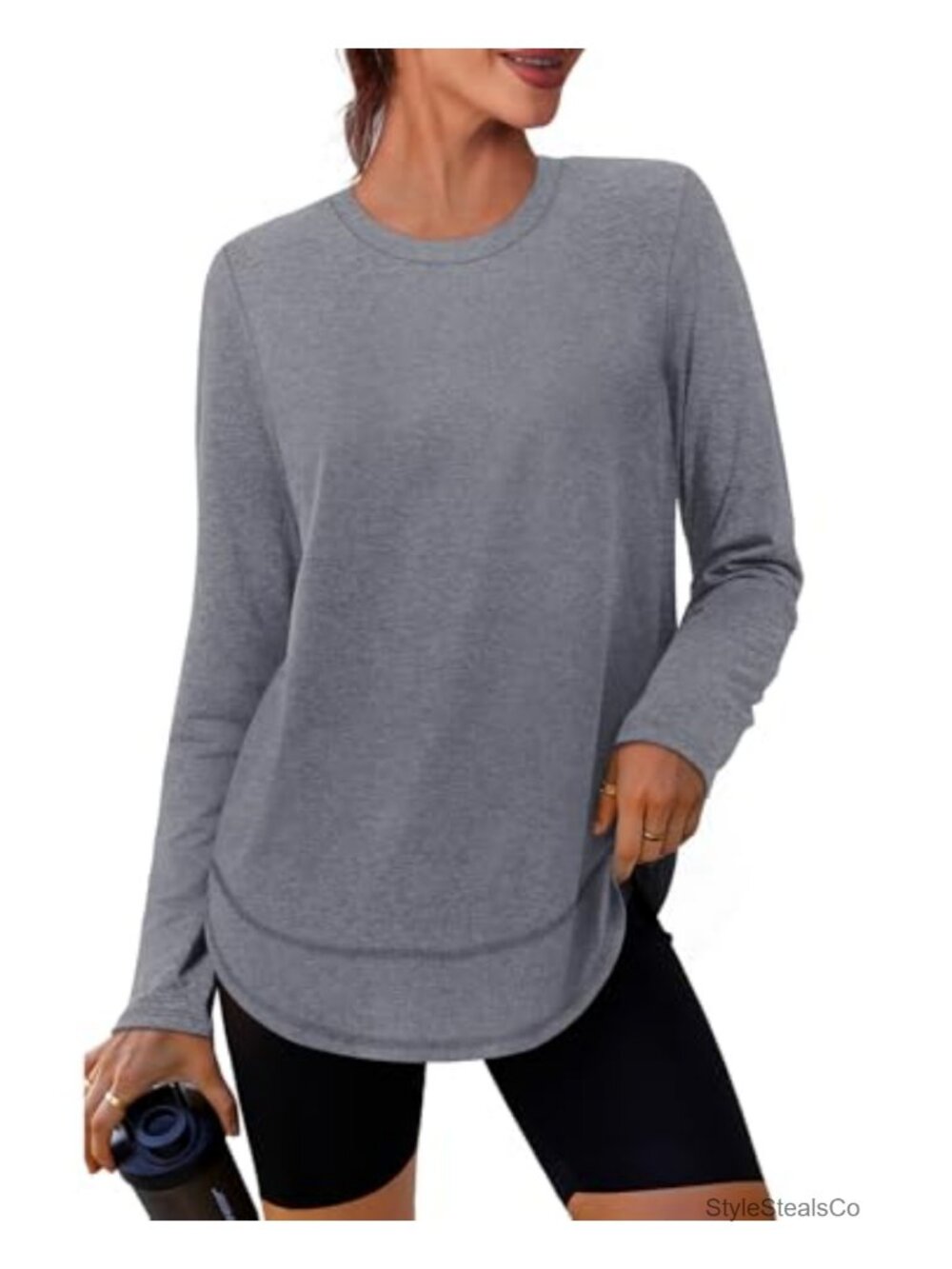 UPF 50+ Long Sleeve Workout Shirt Quick Dry Hiking Running Top